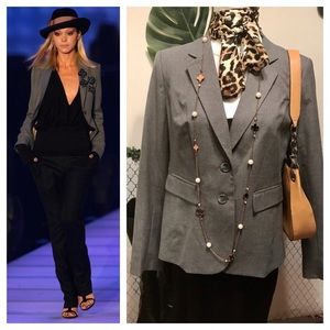 The Limited Classic 3 button grey career blazer